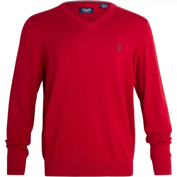 Chaps Men's Sweater - 100% Cotton Lightweight Long Sleeve V-Neck Pullover - Classic Fit Casual Sweater for Men 