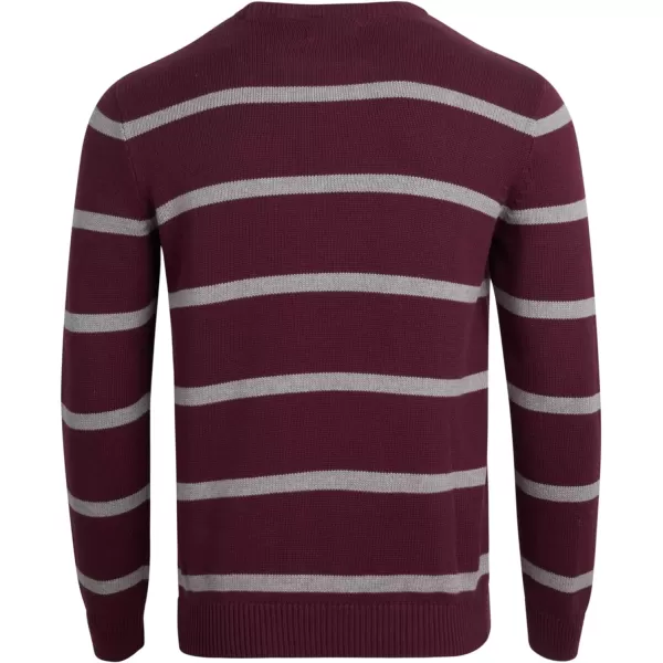 Chaps Men's Sweater - Midweight Classic Fit Cotton Crewneck Striped Pullover Sweater for Men 