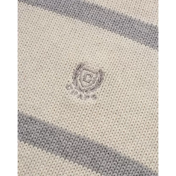Chaps Men's Sweater - Midweight Classic Fit Cotton Crewneck Striped Pullover Sweater for Men 