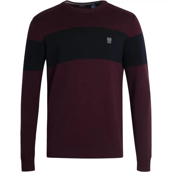 Chaps Men's Sweater - Midweight Classic Fit Cotton Crewneck Striped Pullover Sweater for Men 