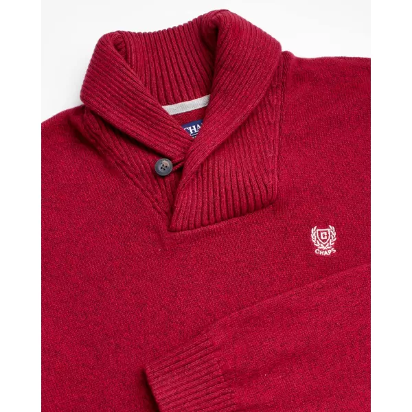 Chaps Men's Sweater – Midweight Cotton Pullover Sweater with Twist Shawl Collar 