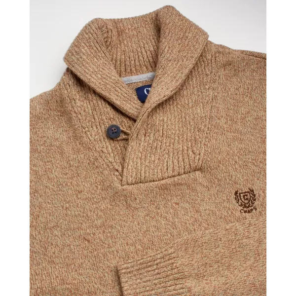 Chaps Men's Sweater – Midweight Cotton Pullover Sweater with Twist Shawl Collar 