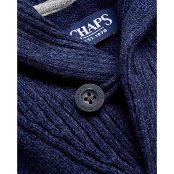 Chaps Men's Sweater – Midweight Cotton Pullover Sweater with Twist Shawl Collar 