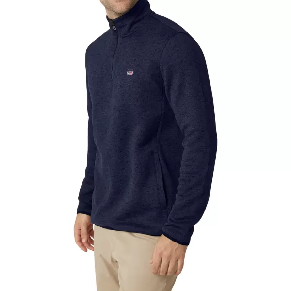 Chaps Men's Sweatshirt - Coastal Fleece Quarter Zip Pullover Sweatshirt for Men 