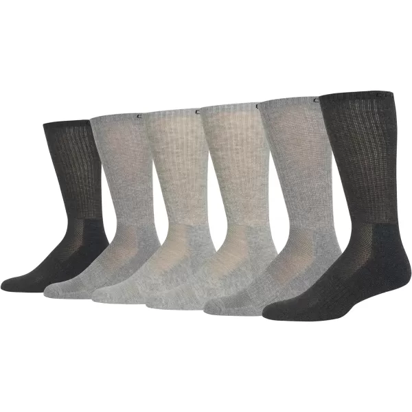 Chaps Sport Cushioned Repreve Athletic Socks-6 Pair Pack-Breathable Front Mesh and Arch Support, Men's Shoe Size: 6-12