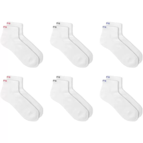 Chaps Sport Cushioned Repreve Athletic Socks-6 Pair Pack-Breathable Front Mesh and Arch Support, Men's Shoe Size: 6-12