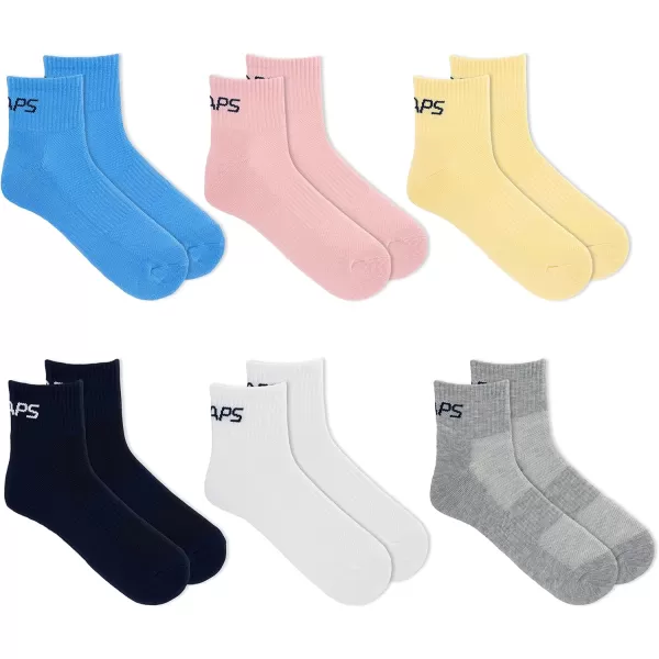 Chaps Sport Cushioned Repreve Athletic Socks-6 Pair Pack-Breathable Front Mesh and Arch Support, Men's Shoe Size: 6-12)