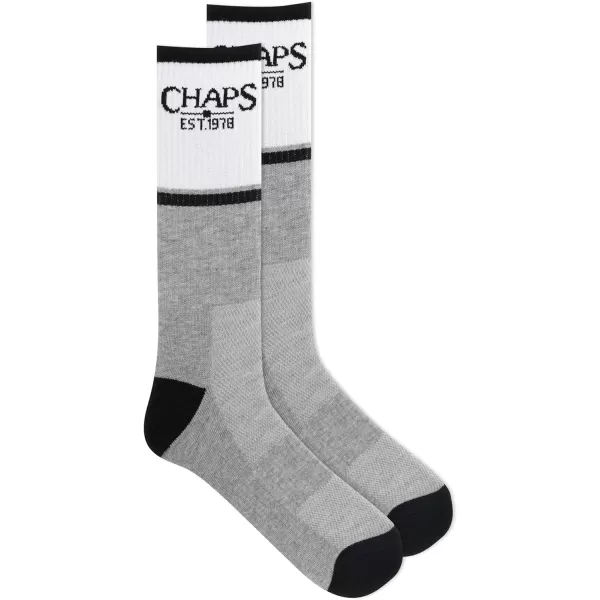 Chaps Sport Cushioned Repreve Athletic Socks-6 Pair Pack-Breathable Front Mesh and Arch Support, Men's Shoe Size: 6-12)