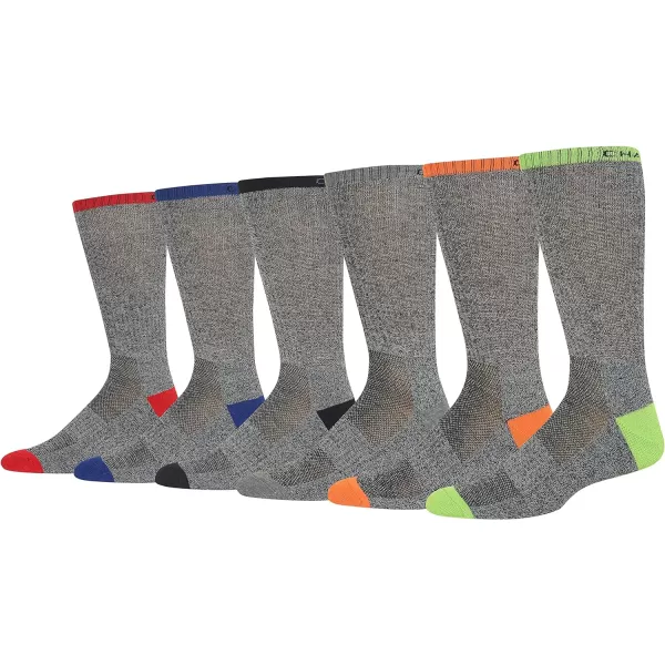 Chaps Sport Cushioned Repreve Athletic Socks-6 Pair Pack-Breathable Front Mesh and Arch Support, Men's Shoe Size: 6-12