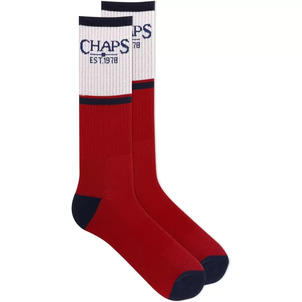 Chaps Sport Cushioned Repreve Athletic Socks-6 Pair Pack-Breathable Front Mesh and Arch Support, Men's Shoe Size: 6-12)
