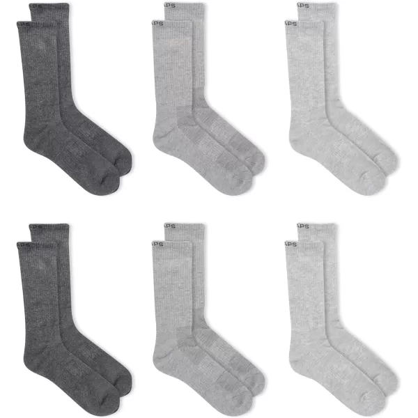 Chaps Sport Cushioned Repreve Athletic Socks-6 Pair Pack-Breathable Front Mesh and Arch Support, Men's Shoe Size: 6-12