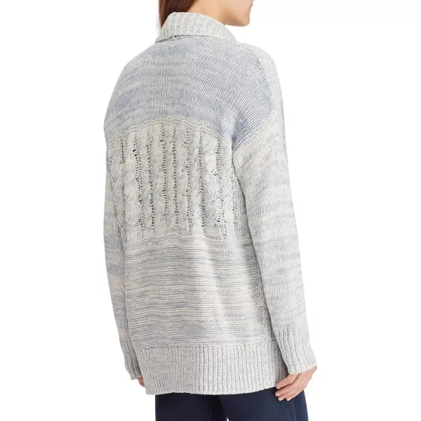 Chaps Women's Open-Front Patchwork Cardigan