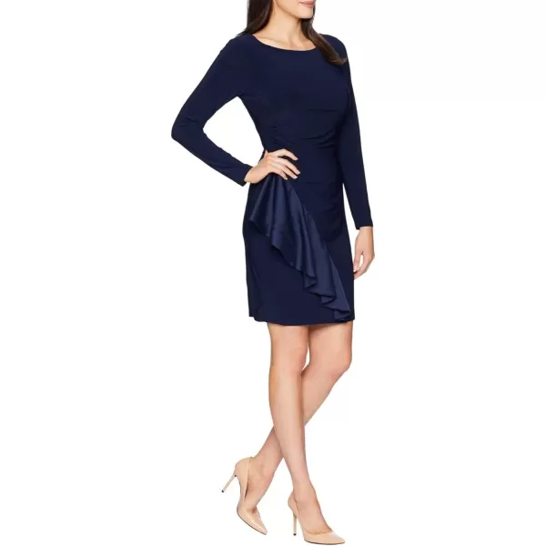 Chaps Women's Radley Combo Ruffle Sheath Dress