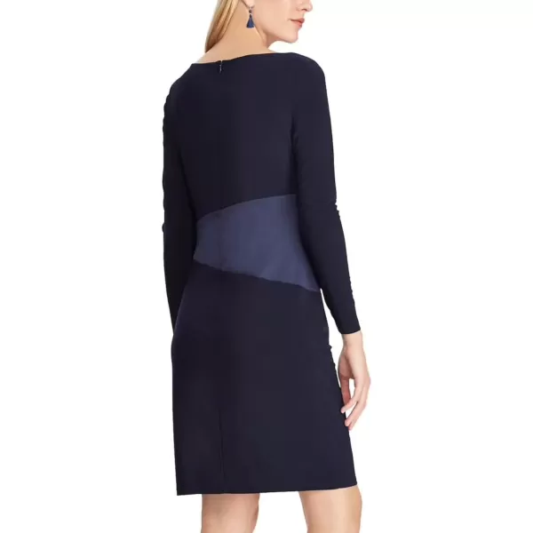 Chaps Women's Satin Ruffle Sheath Dress
