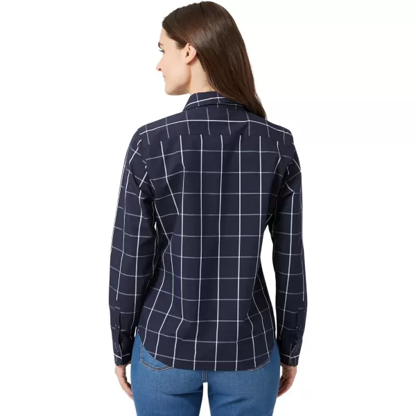 Chaps Women's Shirt - Classic Fit Button Down Long Sleeve Shirt - Wrinkle Resistant Casual Blouse for Women 