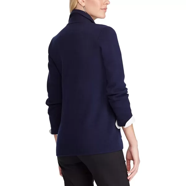 Chaps Women's Solid Long Sleeve Cotton Blend Sweater Blazer