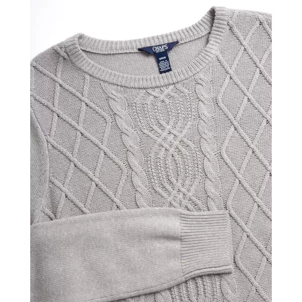 Chaps Women's Sweater - Cotton Cable Knit Pullover Sweater - Lightweight Casual Crewneck Ribbed Sweater 