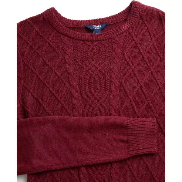 Chaps Women's Sweater - Cotton Cable Knit Pullover Sweater - Lightweight Casual Crewneck Ribbed Sweater 