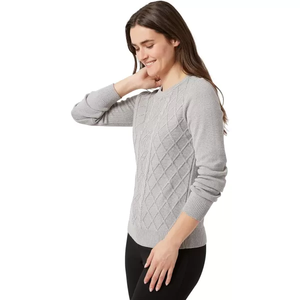 Chaps Women's Sweater - Cotton Cable Knit Pullover Sweater - Lightweight Casual Crewneck Ribbed Sweater 