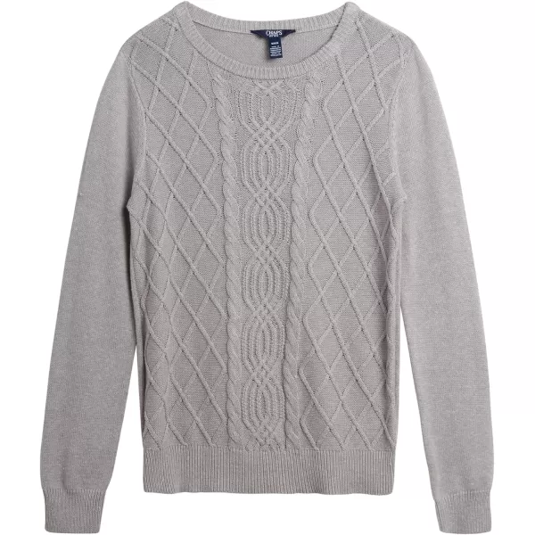 Chaps Women's Sweater - Cotton Cable Knit Pullover Sweater - Lightweight Casual Crewneck Ribbed Sweater 