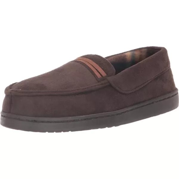 Chaps Boy's Moccasin Slipper House Shoe with Indoor/Outdoor Nonslip Sole
