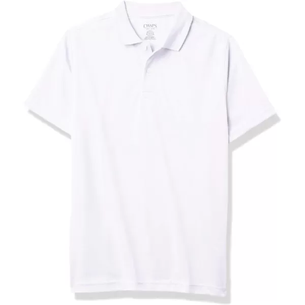 Chaps Boys' School Uniform Performance Short Sleeve Solid Polo 3-Pack