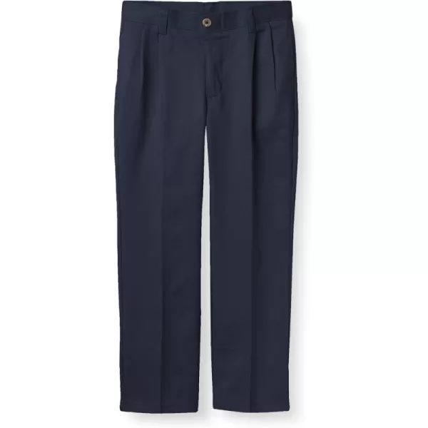 Chaps Boys' School Uniform Pleated Twill Pant