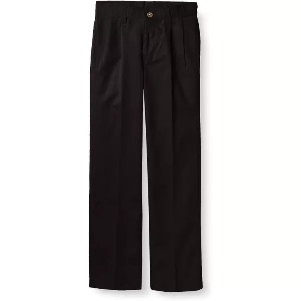 Chaps Boys' School Uniform Pleated Twill Pant