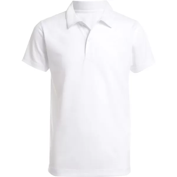 Chaps Boys' School Uniform Sensory-Friendly Short Sleeve Performance Polo