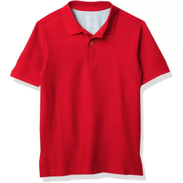 Chaps Boys' School Uniform Short Sleeve Pique Polo