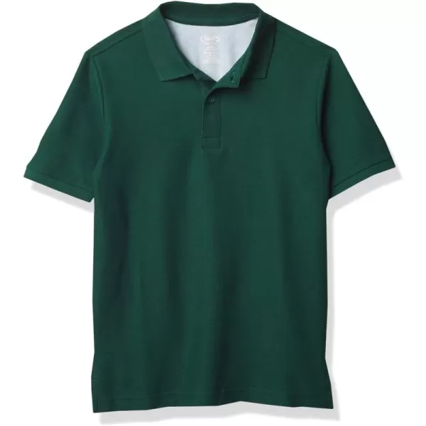Chaps Boys' School Uniform Short Sleeve Pique Polo