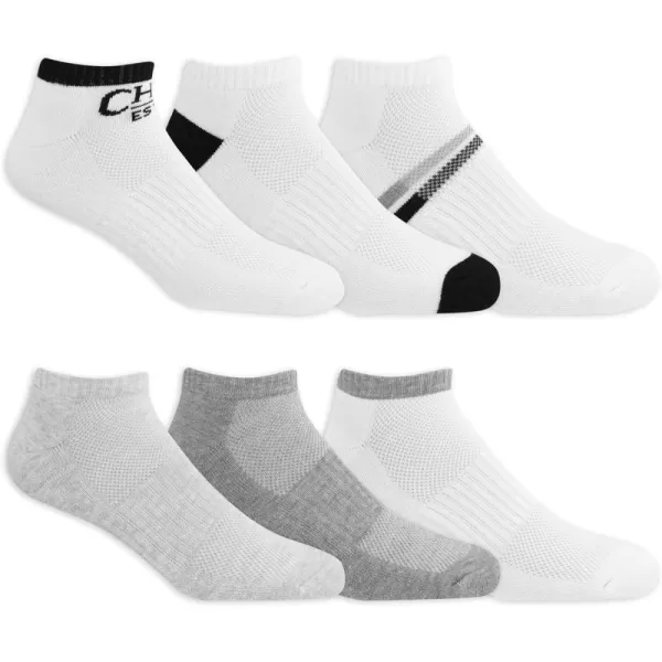 Chaps Men's Athletic Cushioned Performance Low Cut Socks-6 Pairs-Breathable Mesh