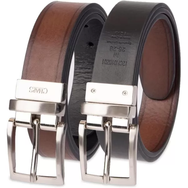 Chaps Men's Big Boys' 1" Reversible Dress Casual Belt