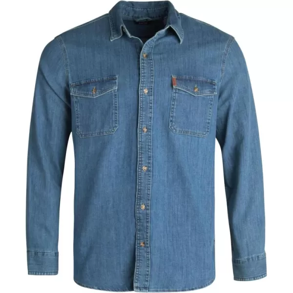 Chaps Mens Big and Tall Shirt - Comfort Stretch Button Down Denim Shirt - Long Sleeve Collared Shirt for Men, L-4X Big &amp; Tall