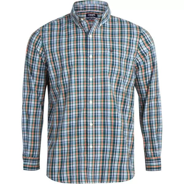 Chaps Men's Button Down Shirt - Long Sleeve Collared Shirt for Men: Wrinkle-Resistant, Sustainable 