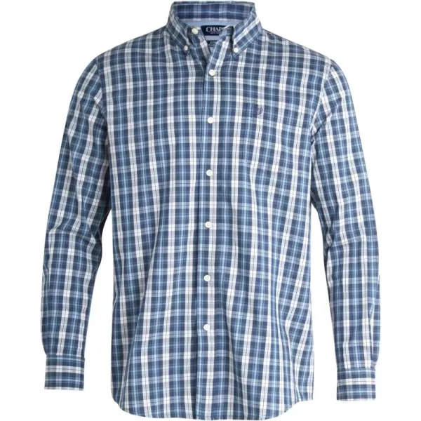 Chaps Men's Button Down Shirt - Long Sleeve Collared Shirt for Men: Wrinkle-Resistant, Sustainable 