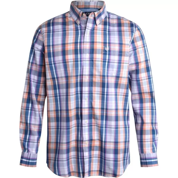 Chaps Men's Button Down Shirt - Long Sleeve Collared Shirt for Men: Wrinkle-Resistant, Sustainable 