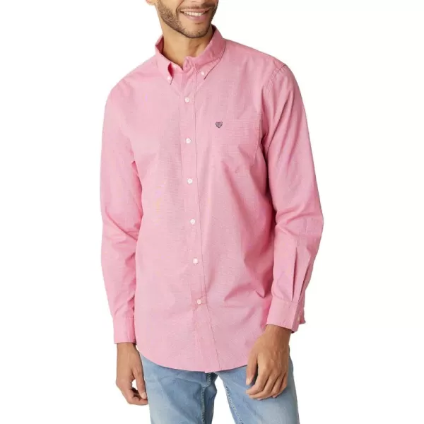 Chaps Men's Button Down Shirt - Long Sleeve Collared Shirt for Men: Wrinkle-Resistant, Sustainable 