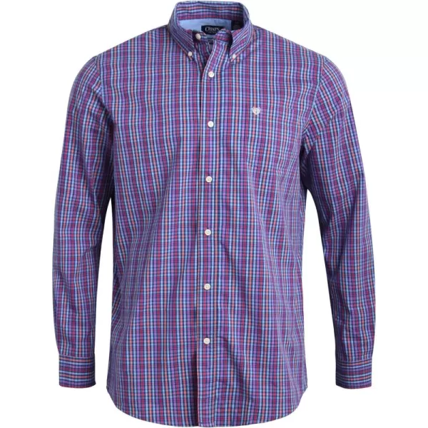 Chaps Men's Button Down Shirt - Long Sleeve Collared Shirt for Men: Wrinkle-Resistant, Sustainable 