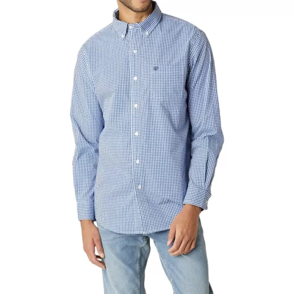 Chaps Men's Button Down Shirt - Long Sleeve Collared Shirt for Men: Wrinkle-Resistant, Sustainable 