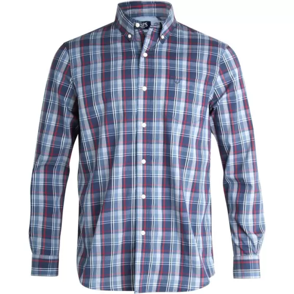Chaps Men's Button Down Shirt - Long Sleeve Collared Shirt for Men: Wrinkle-Resistant, Sustainable 