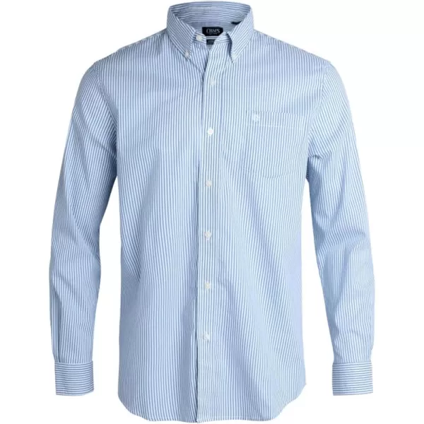 Chaps Men's Button Down Shirt - Long Sleeve Collared Shirt for Men: Wrinkle-Resistant, Sustainable 