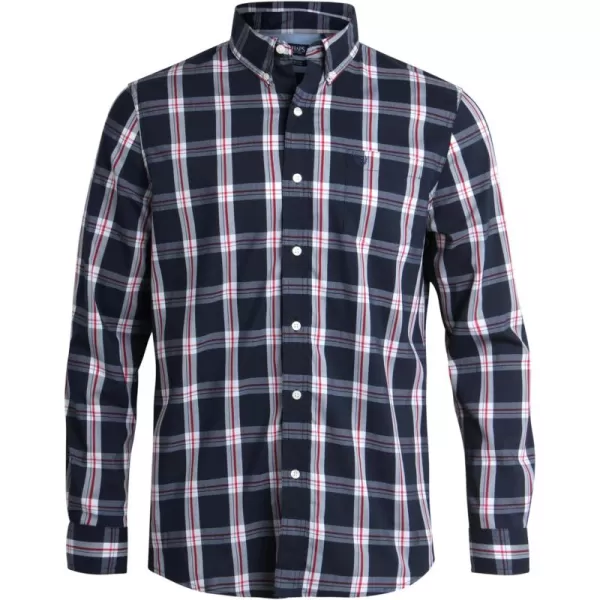 Chaps Men's Button Down Shirt - Long Sleeve Collared Shirt for Men: Wrinkle-Resistant, Sustainable 