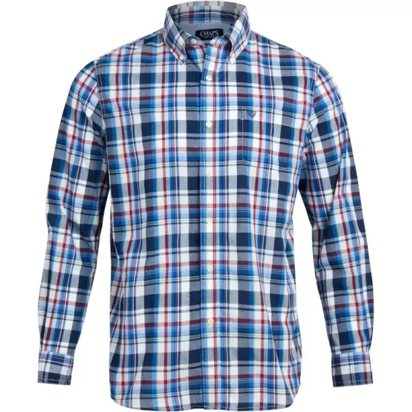 Chaps Men's Button Down Shirt - Long Sleeve Collared Shirt for Men: Wrinkle-Resistant, Sustainable 