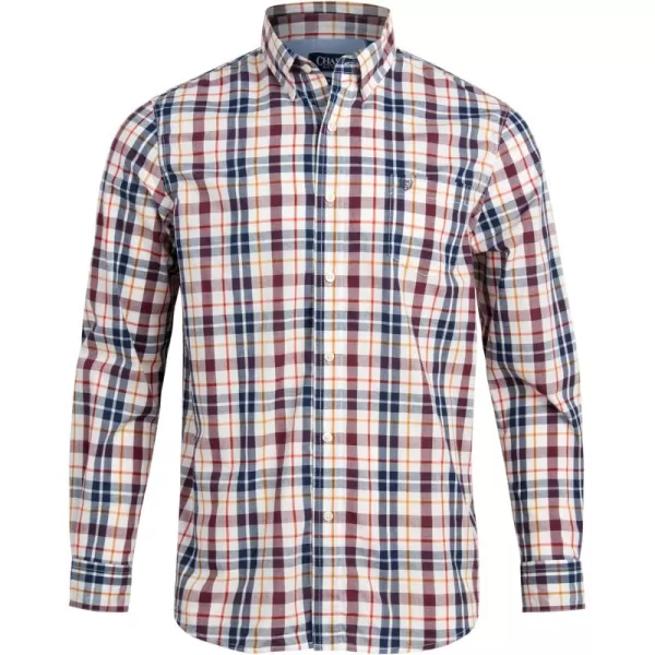 Chaps Men's Button Down Shirt - Long Sleeve Collared Shirt for Men: Wrinkle-Resistant, Sustainable 
