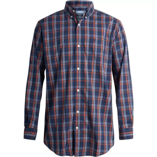 Chaps Men's Button Down Shirt - Long Sleeve Collared Shirt for Men: Wrinkle-Resistant, Sustainable 