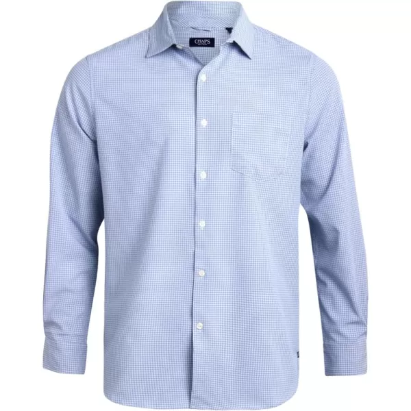 Chaps Men's Button Down Shirt - Long Sleeve Collared Shirt for Men: Wrinkle-Resistant, Sustainable 
