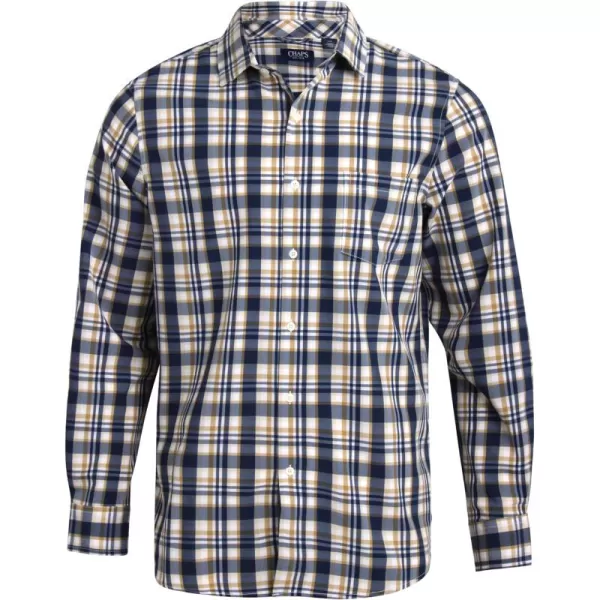 Chaps Men's Button Down Shirt - Long Sleeve Collared Shirt for Men: Wrinkle-Resistant, Sustainable 
