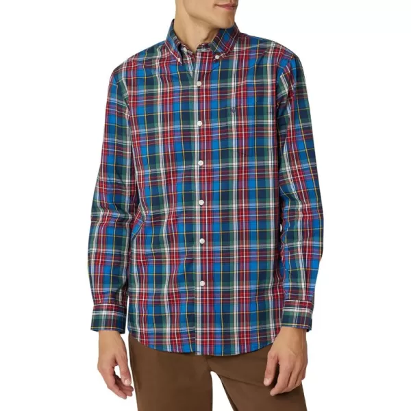 Chaps Men's Button Down Shirt - Long Sleeve Collared Shirt for Men: Wrinkle-Resistant, Sustainable 