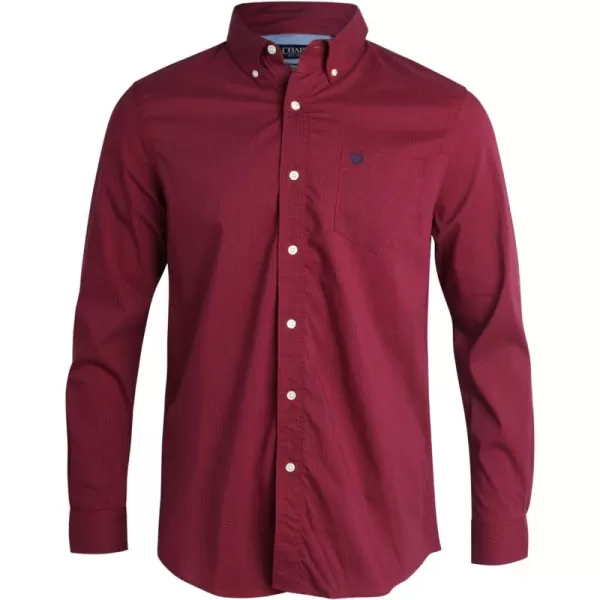 Chaps Men's Button Down Shirt - Long Sleeve Collared Shirt for Men: Wrinkle-Resistant, Sustainable 